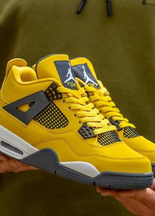 Женские кроссовки nike air jordan 4 retro lightning tour yellow 37-38-40-41