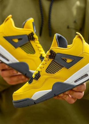 Женские кроссовки nike air jordan 4 retro lightning tour yellow 37-38-40-415 фото