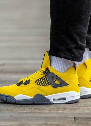 Женские кроссовки nike air jordan 4 retro lightning tour yellow 37-38-40-412 фото