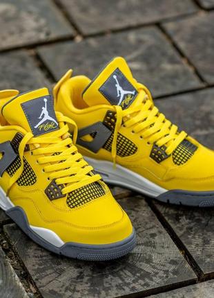 Женские кроссовки nike air jordan 4 retro lightning tour yellow 37-38-40-417 фото