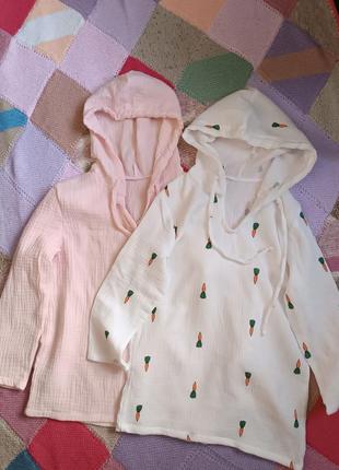 Туніка з мусліну одяг муслін накидка пляжная 134 зріст