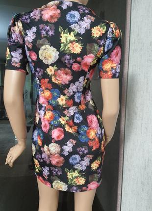 Коротка сукня just ruch class туреччина платье яркое в цветы2 фото