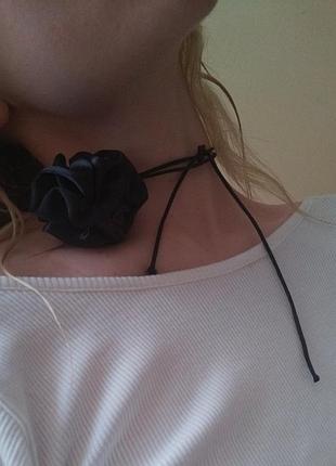 Чокер с розой. чокер роза.