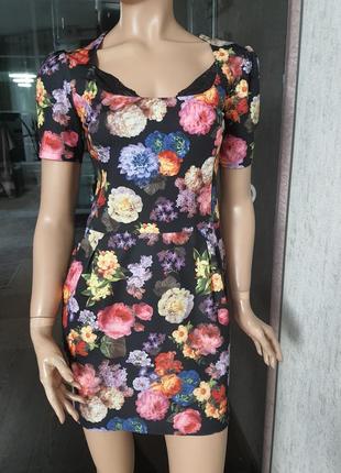 Коротка сукня just ruch class туреччина платье яркое в цветы