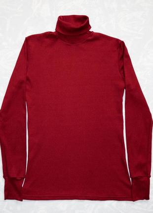 Гольф бордовый, водолазка, тонкий гольф базовый гардероб легкий свитер кофта1 фото