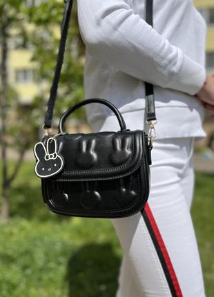 Женская сумка bunny черная4 фото