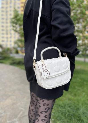 Женская сумка bunny белая5 фото