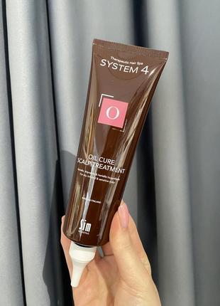 Пілінгова маска «о» для очищення шкіри голови sim sensitive system 4 oil cue scalp treatment o 150 ml1 фото