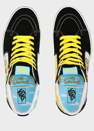 Високі чоловічі кеди vans the simpsons / кеди венс в чорному кольорі2 фото