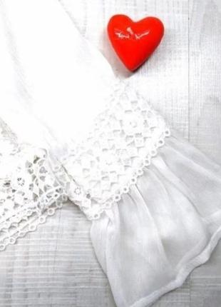 Женская летняя нарядная блузка шифон белая5 фото
