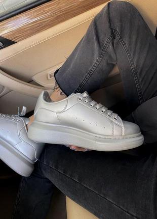 Кросівки жіночі alexander mcqueen low silver олександр маквін