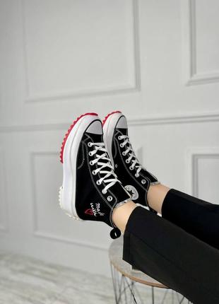 Кеды женские converse run star hike hi made with love valentines day конверс