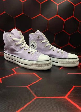 Кеды женские converse high platform lilac конверс1 фото