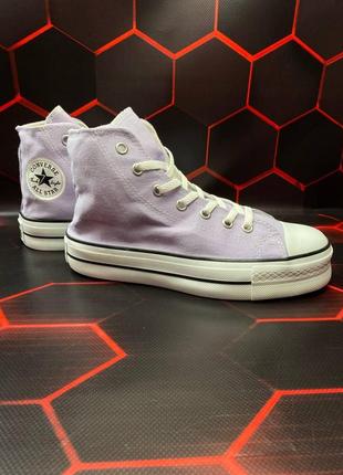 Кеды женские converse high platform lilac конверс2 фото