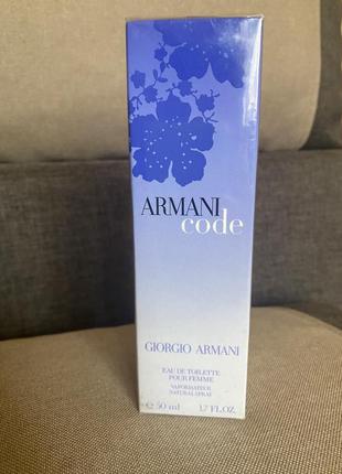 Armani code woman туалетная вода 50 мл, оригинал