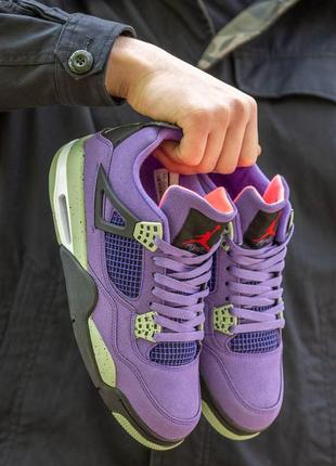 Женские кроссовки nike air jordan 4 retro paris purple suede 37-38-40-41