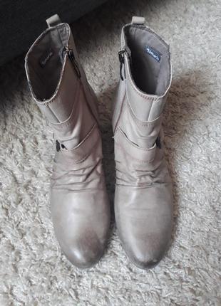 Распродажа! кожаные удобные сапоги ботинки tamaris3 фото