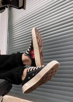 Женские кеды   converse cdg low black3 фото