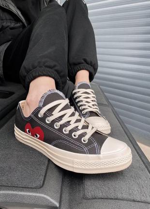 Женские кеды   converse cdg low black6 фото