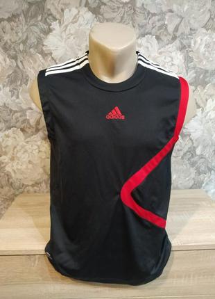 Adidas мужская фитнес футболка черного цвета размер s