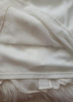 Шифоновое платье с пайетками, белое платье на резинке3 фото