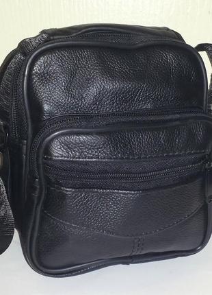 Мужская сумка из натуральной кожи 17x14x11см (s0116)1 фото