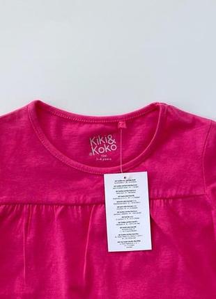 Футболка розовая для девочки/футболка для девочки 104/туника 104 розовая4 фото