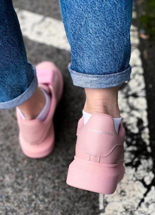 Кроссовки женские alexander mcqueen low pink александр маквин3 фото