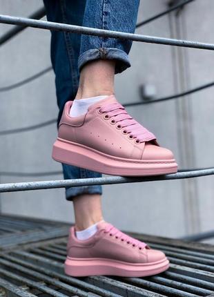 Кроссовки женские alexander mcqueen low pink александр маквин4 фото