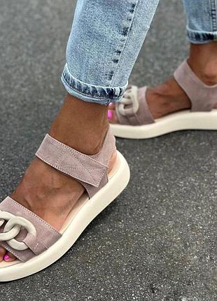 36-41 рр босоніжки натуральна шкіра/замша білий, чорний, бежевий, хакі, блакитний4 фото