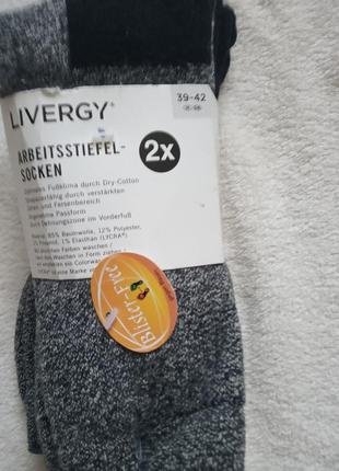 2 пари, теплі махрові шкарпетки livergy німеччина, комплект . р. 39-421 фото