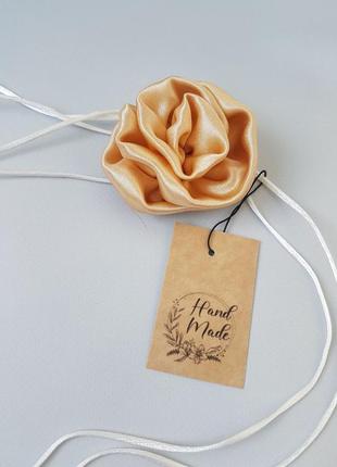 Чокер цветок роза на шею роза золота, 5,5-6 см7 фото