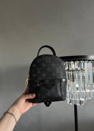 Рюкзак женский louis vuitton palm springs mini backpack black logo1 фото