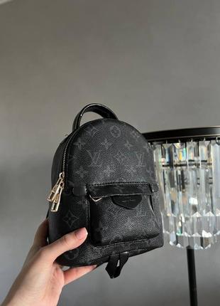 Рюкзак женский louis vuitton palm springs mini backpack black logo3 фото
