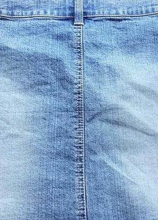 Актуальная мини юбка джинсовая сине голубая topshop  (оргигнал) 98% котон3 фото