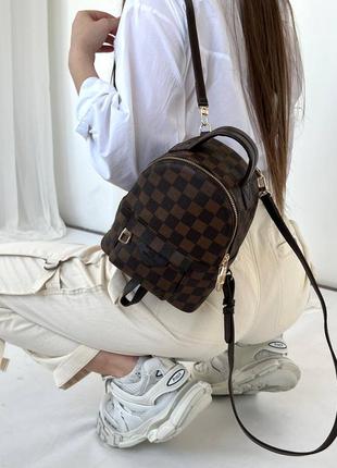 Рюкзак жіночий, louis vuitton palm springs mini backpack brown2 фото