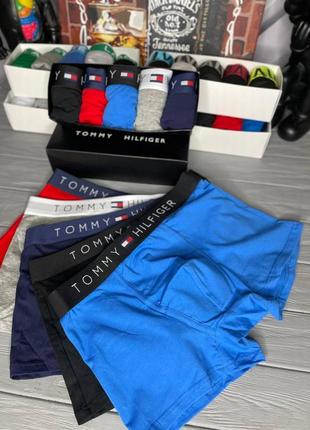 Набор мужских трусов tommy hilfiger из 4 штук в подарочной коробке/4 удобных боксерок2 фото