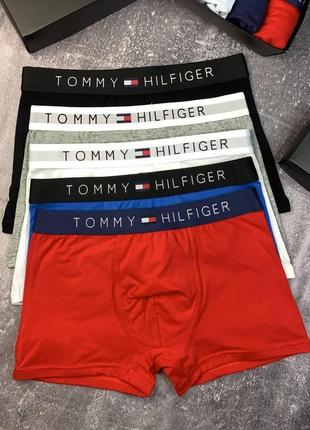 Набор мужских трусов tommy hilfiger из 4 штук в подарочной коробке/4 удобных боксерок4 фото