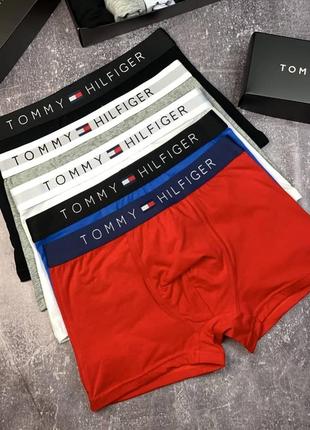 Набор мужских трусов tommy hilfiger из 4 штук в подарочной коробке/4 удобных боксерок3 фото