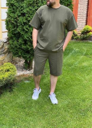 Чоловічий спортивний костюм на літо / комплекти літні шорти + футболка2 фото
