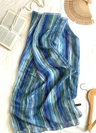 Яркая полосатый пляжный платок-парео-спидница (универсальный размер)