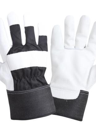 Перчатки защитные кожаные черно-белые 10(xl) lahtipro 2725