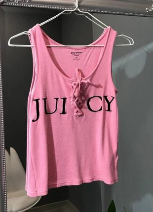 Майка топ juicy couture в рубчик