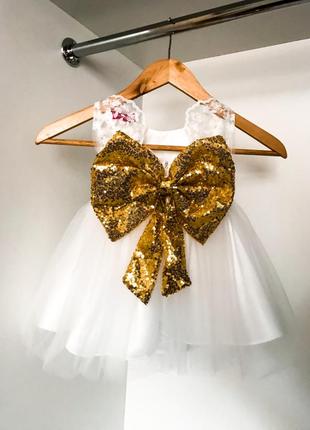 Нарядное вечерние белое пудровое красное  розовое платье с бантик юбка из фатина открытая спинка