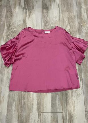 Шелковая блуза с рюшами премиум  louis and mia