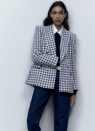 Твідовий піджак zara