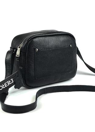 Кожаная женская черная маленькая сумка кросс-боди на плечо, молодежная сумочка из натуральной кожи
