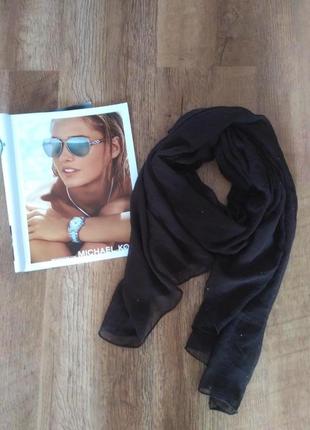 Шарф темно коричневого кольору