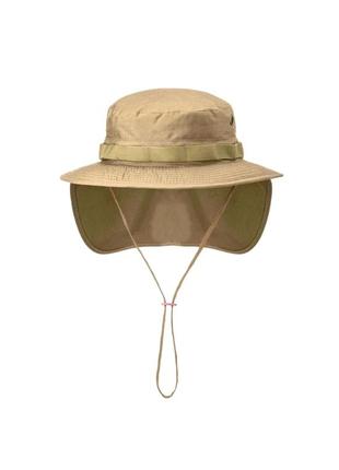 Панама тактическая военный шляпа helikon-tex l хаки панамка рип-стоп с фиксатором