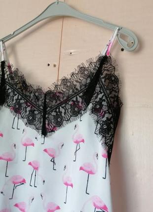 Майка топ топік блуза з рожевими фламінго мереживом відеоогляд є в tiktok4 фото